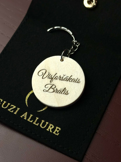 Wooden Keychain with Engraving
