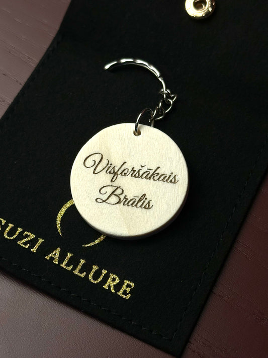 Wooden Keychain with Engraving