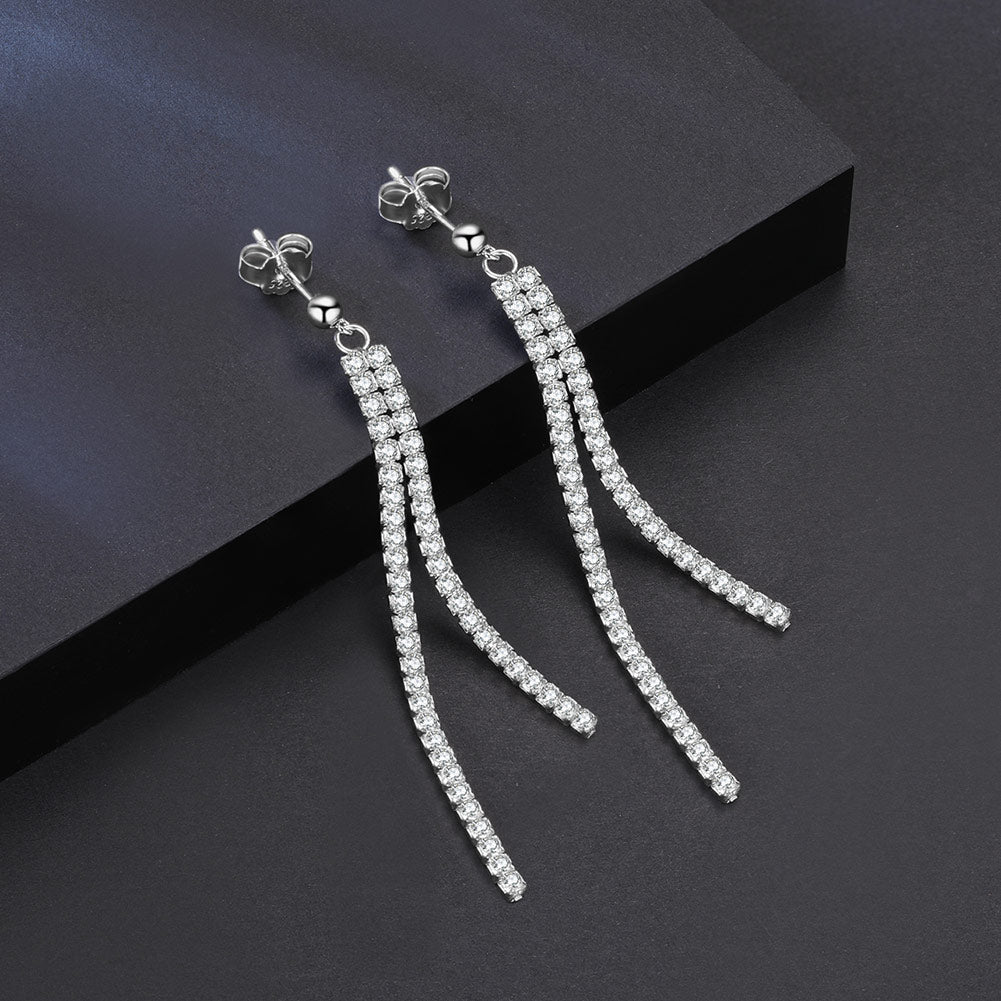 "ROYALTY" STERLING SILVER DROP EARRINGS