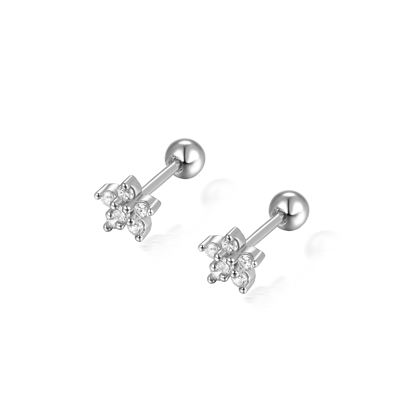 "BEAUTY OF NATURE" STERLING SILVER STUD EARRINGS