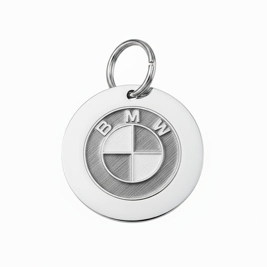 Keychain With Car Silhouette Engraving