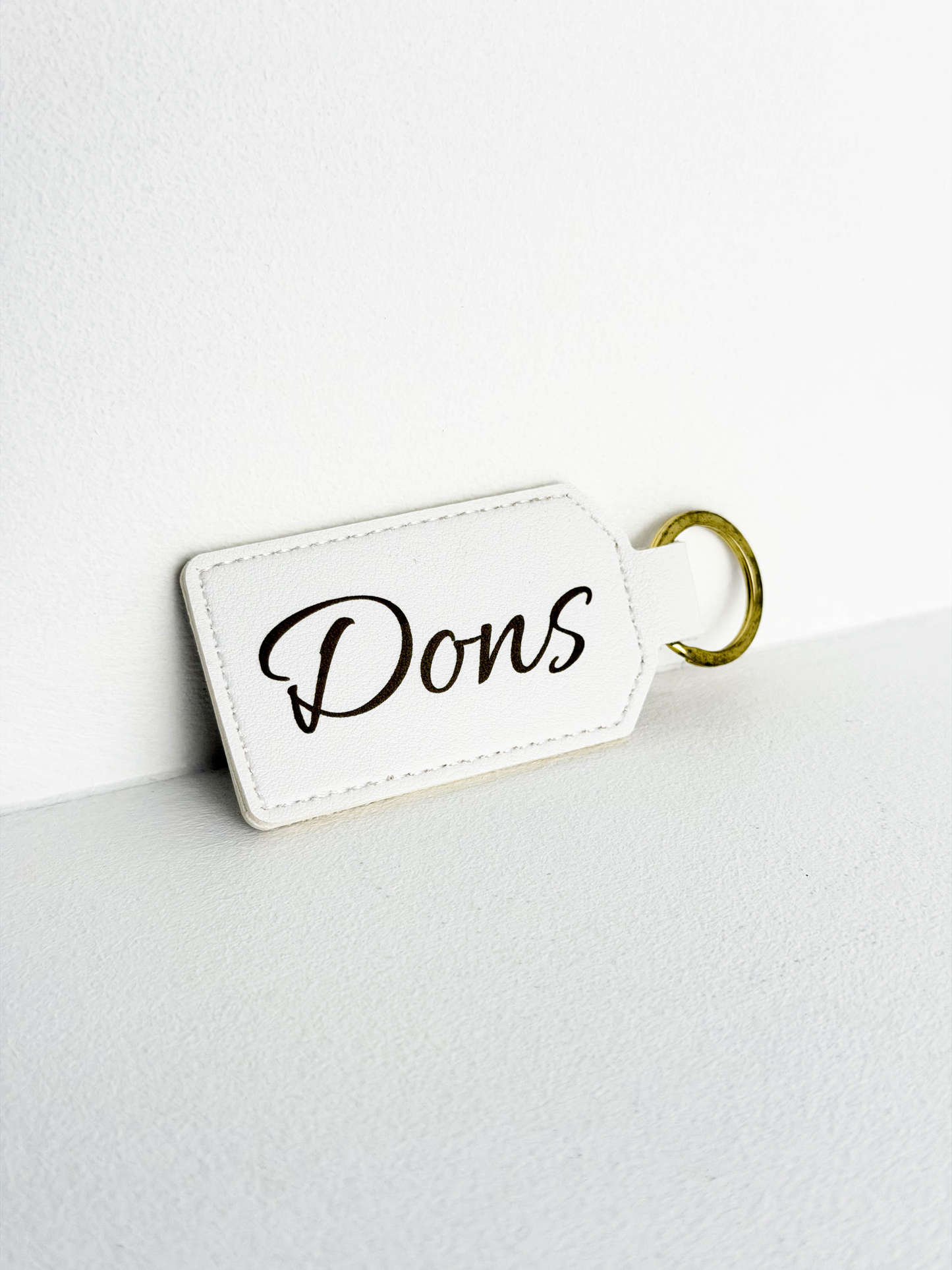 Leather Keychain With Name Engraving