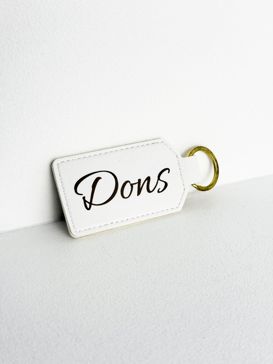 Leather Keychain With Name Engraving