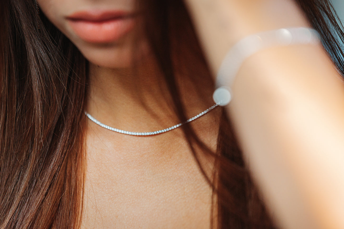 "SILVER WHISPER" SILVER CHOKER