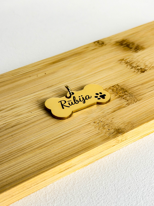 Dog Pendant With Name Engraving